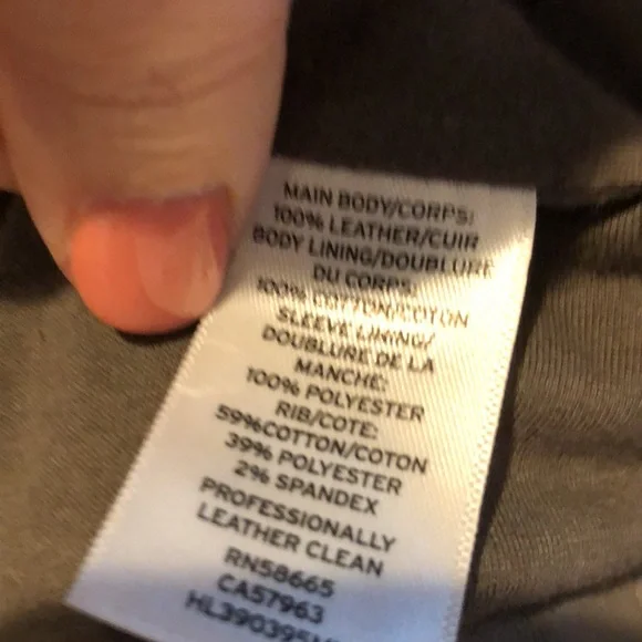 Genuine Leather grey Trouvé Moto jacket size large - Picture 3 of 3